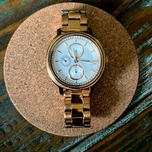 Rose Gold Fossil Watch